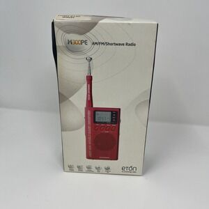 Eton Grundig M300PE  Mini Handheld Vintage Shortwave AM FM Radio Red NEW Sealed